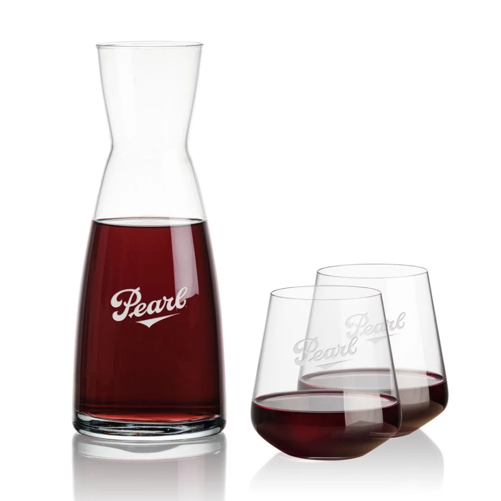 Carafe Winchester et 2 verres sans pied Cannes.