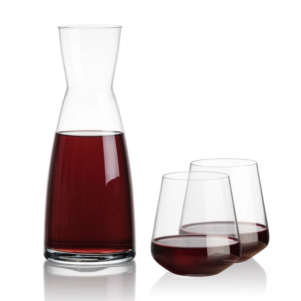 Carafe Winchester et 2 verres sans pied Cannes.