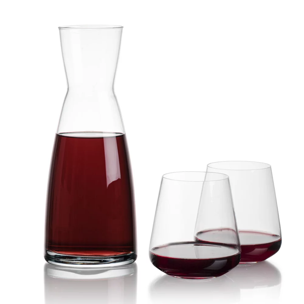 Carafe Winchester et 2 verres sans pied Crestview
