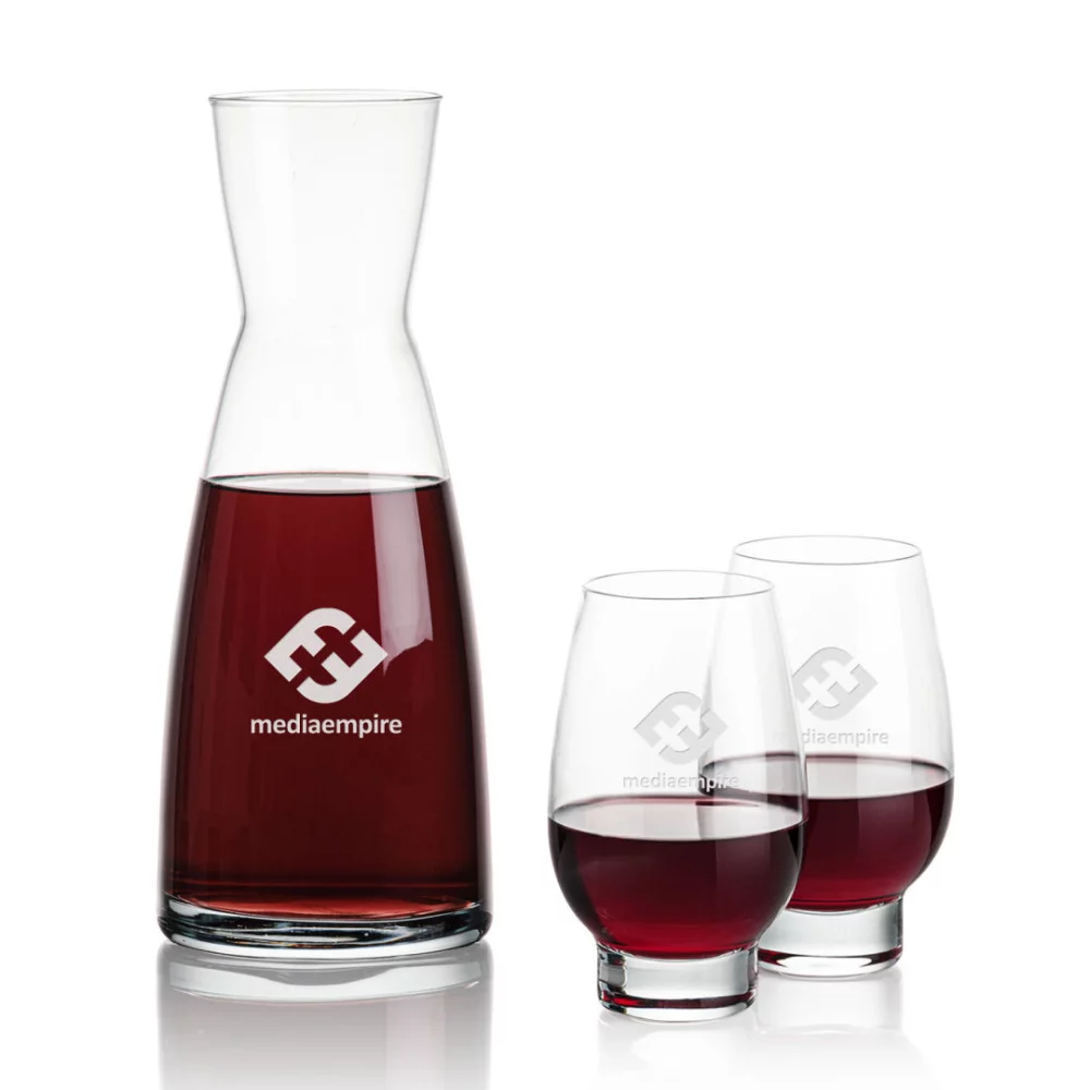 Carafe Winchester et 2 verres sans pied Glenarden
