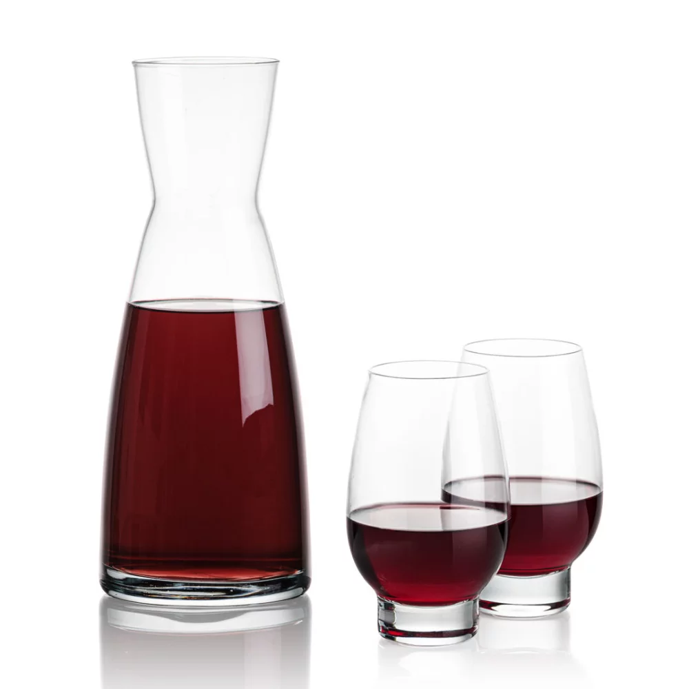 Carafe Winchester et 2 verres sans pied Glenarden