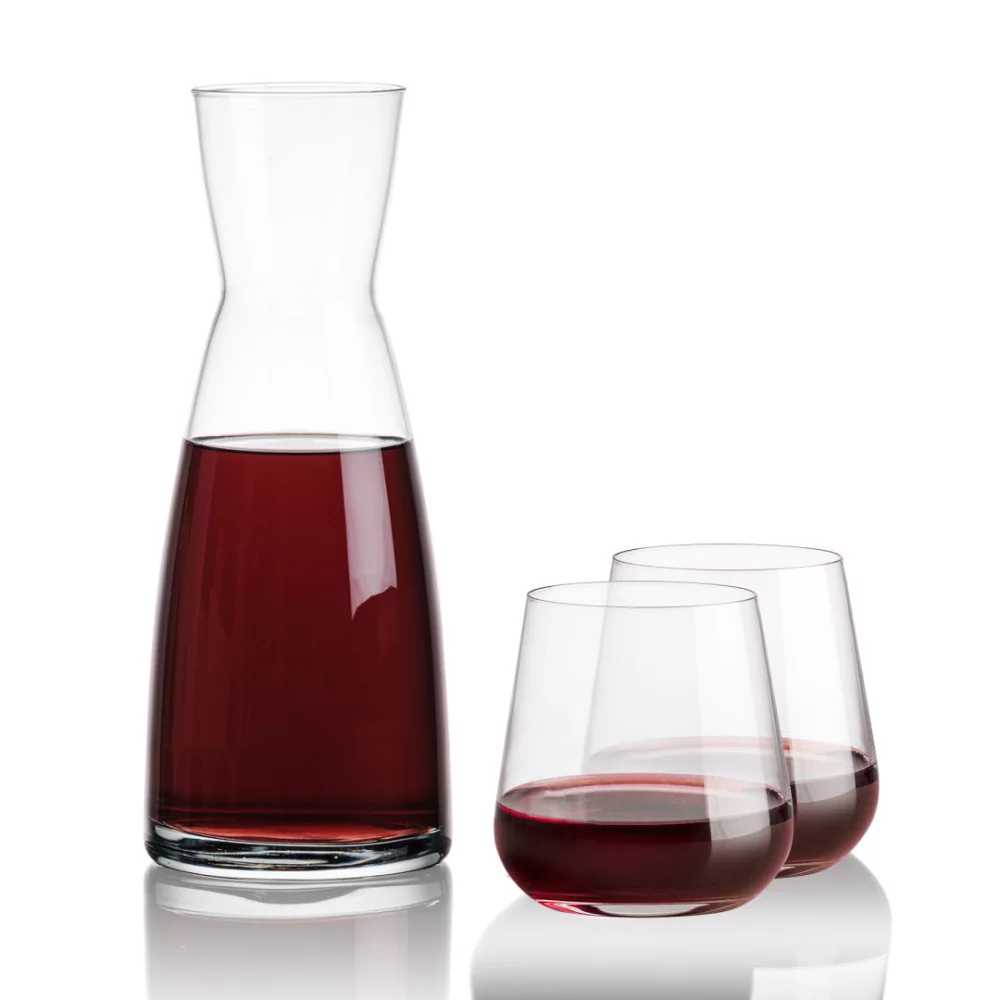 Carafe Winchester et 2 verres sans pied Howden.