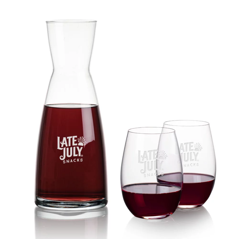 Carafe Winchester et 2 verres sans pied Laurent.