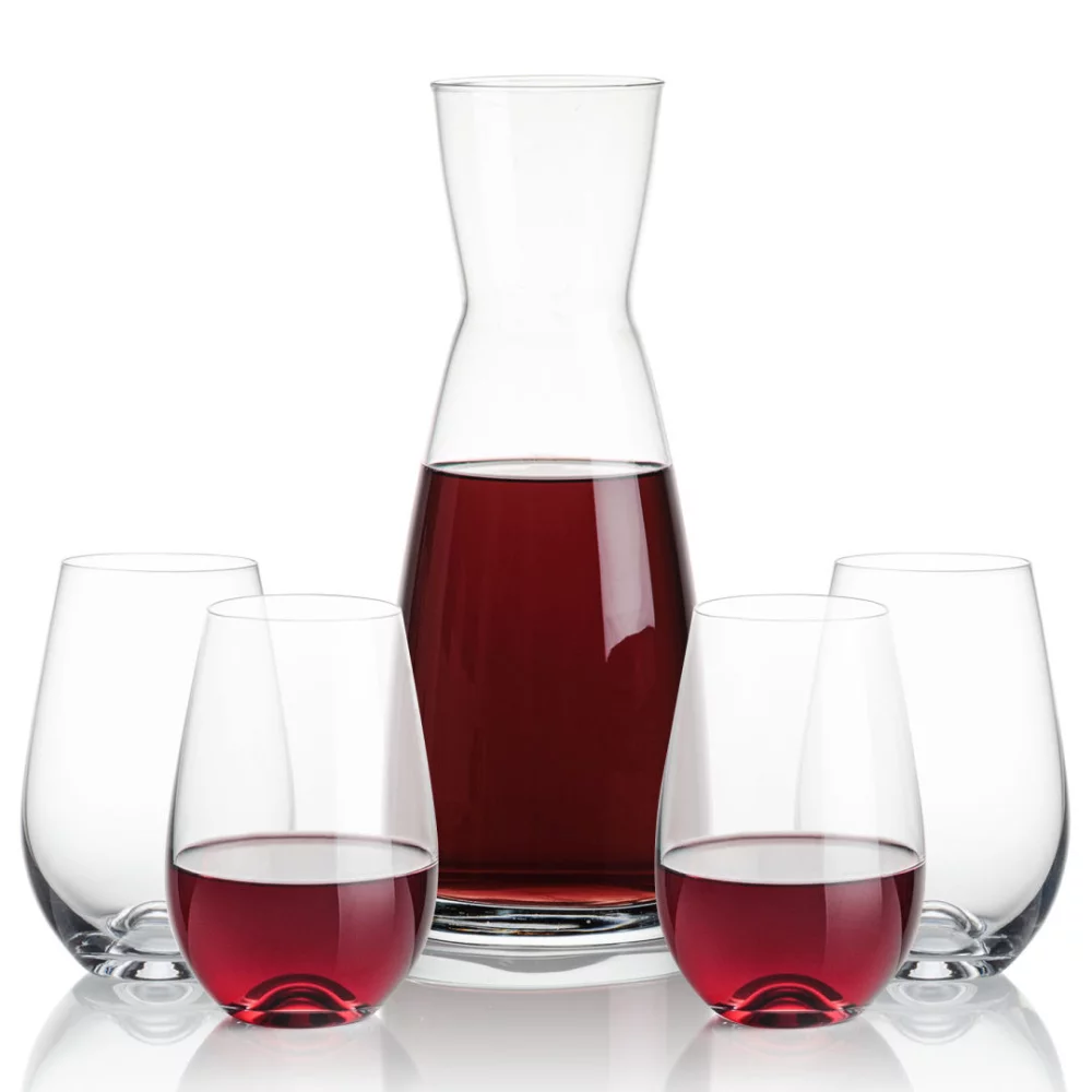Carafe Winchester et 4 verres sans pied Boston.