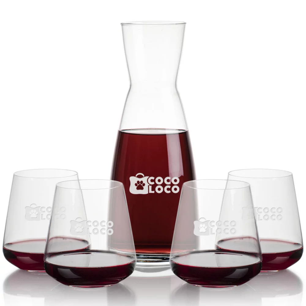 Carafe Winchester et 4 verres sans pied Crestview.