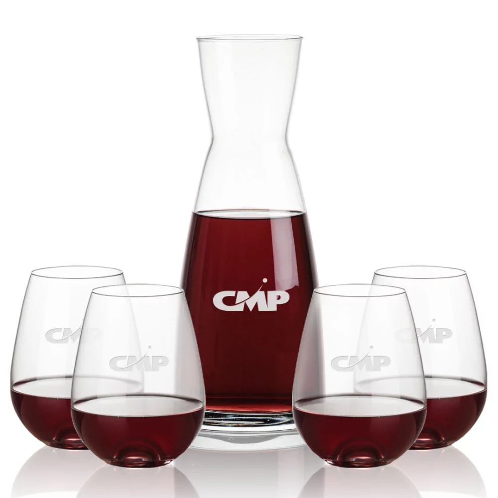 Carafe Winchester et 4 verres sans pied Edderton.