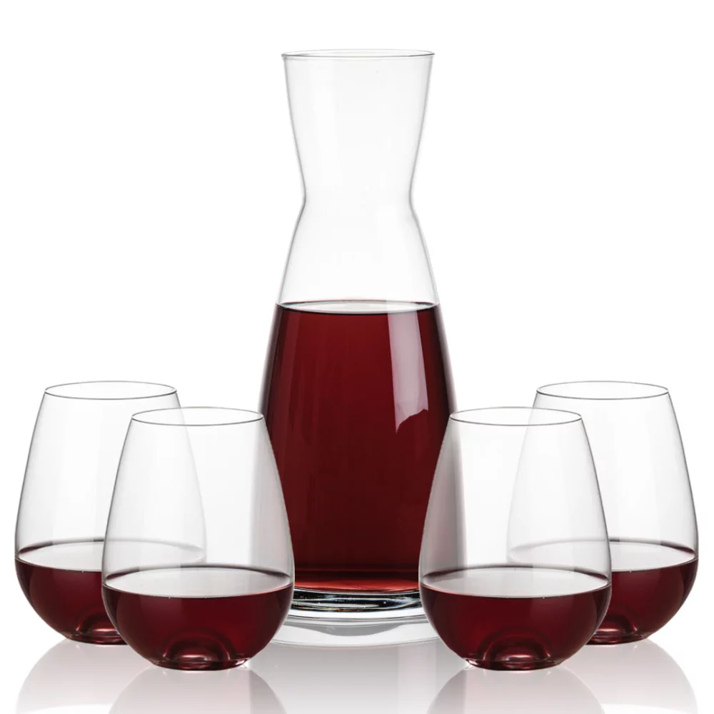 Carafe Winchester et 4 verres sans pied Edderton.