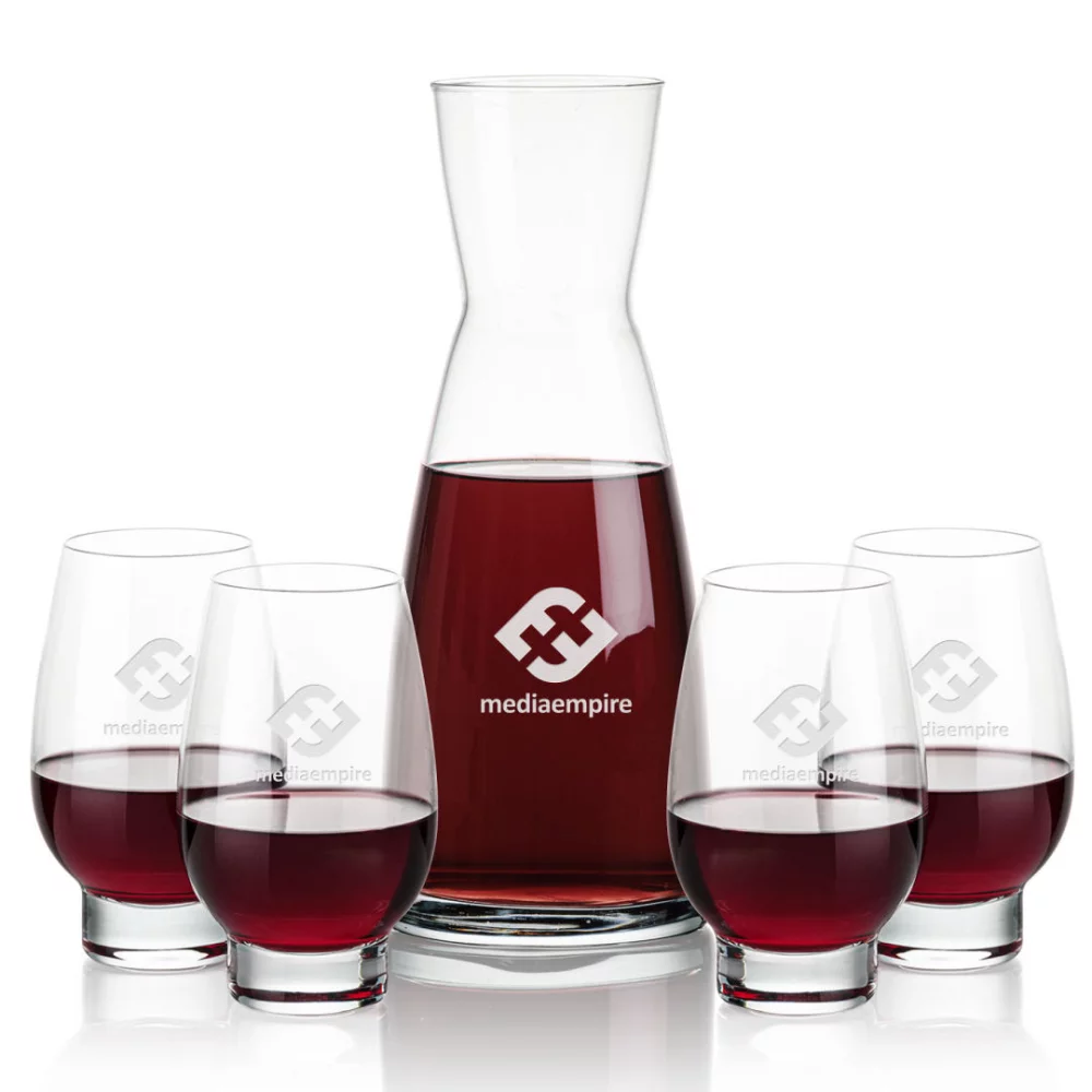 Carafe Winchester et 4 verres sans pied Glenarden.