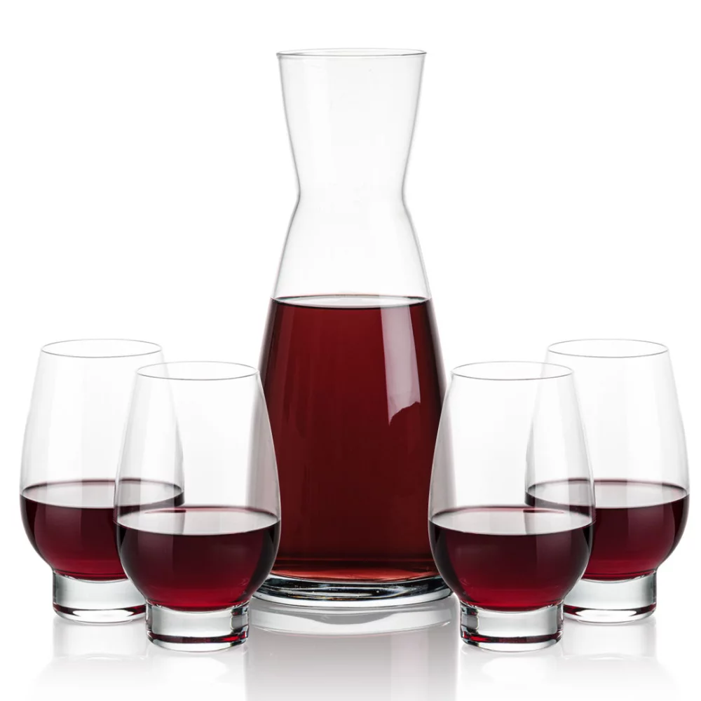 Carafe Winchester et 4 verres sans pied Glenarden.