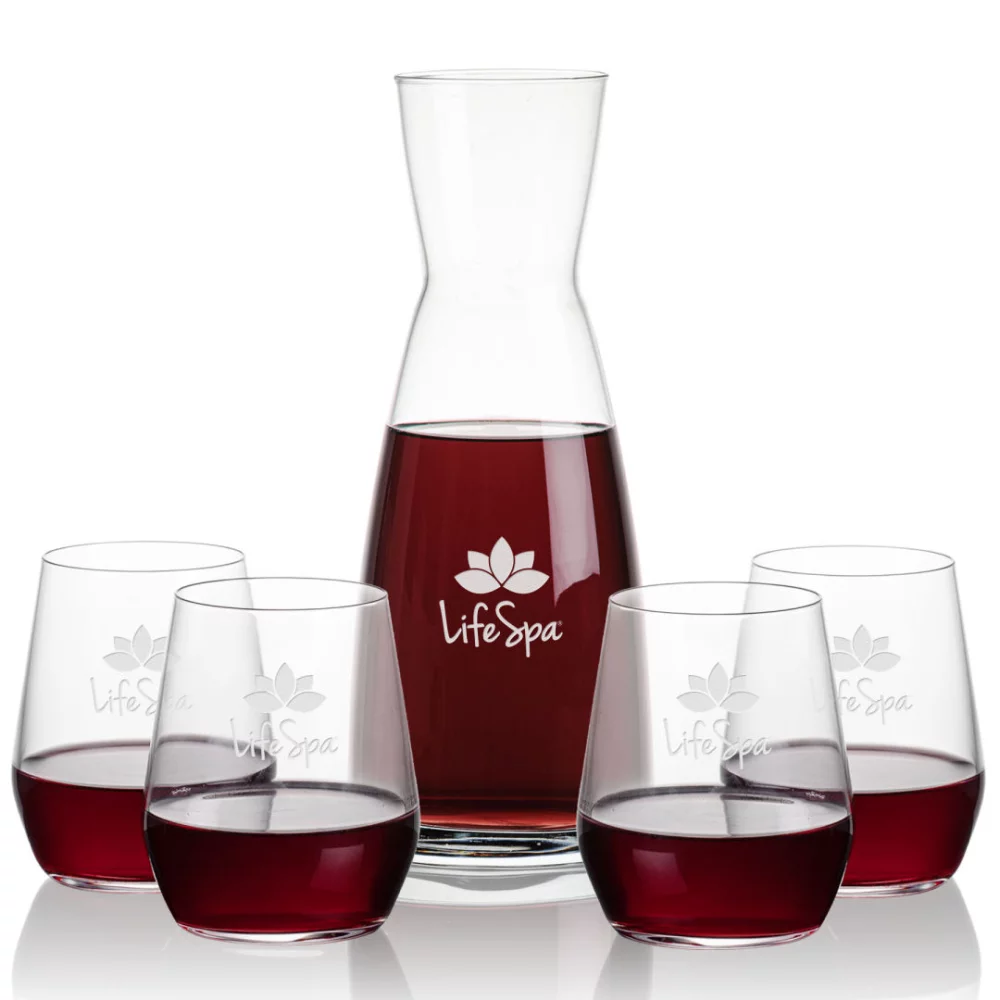 Carafe Winchester et 4 verres sans pied Germain.