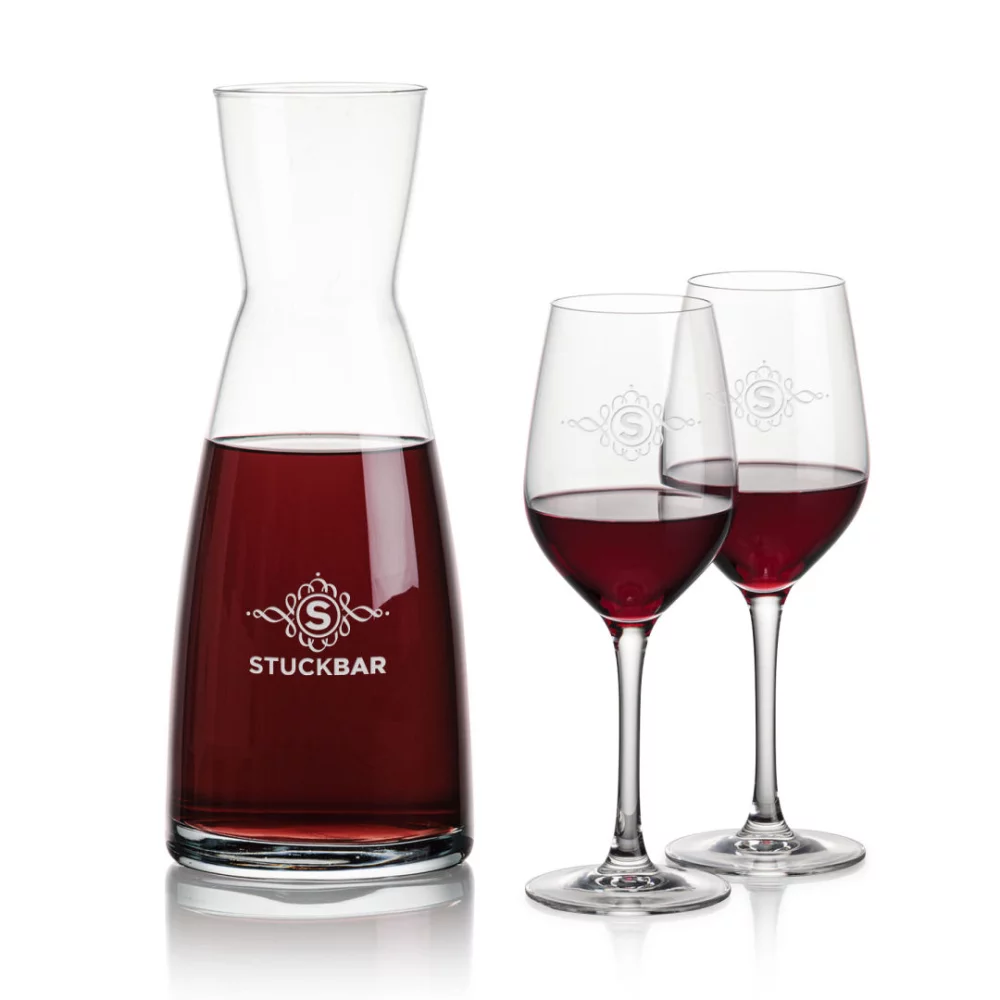 Carafe Winchester et 2 verres à vin Lethbridge
