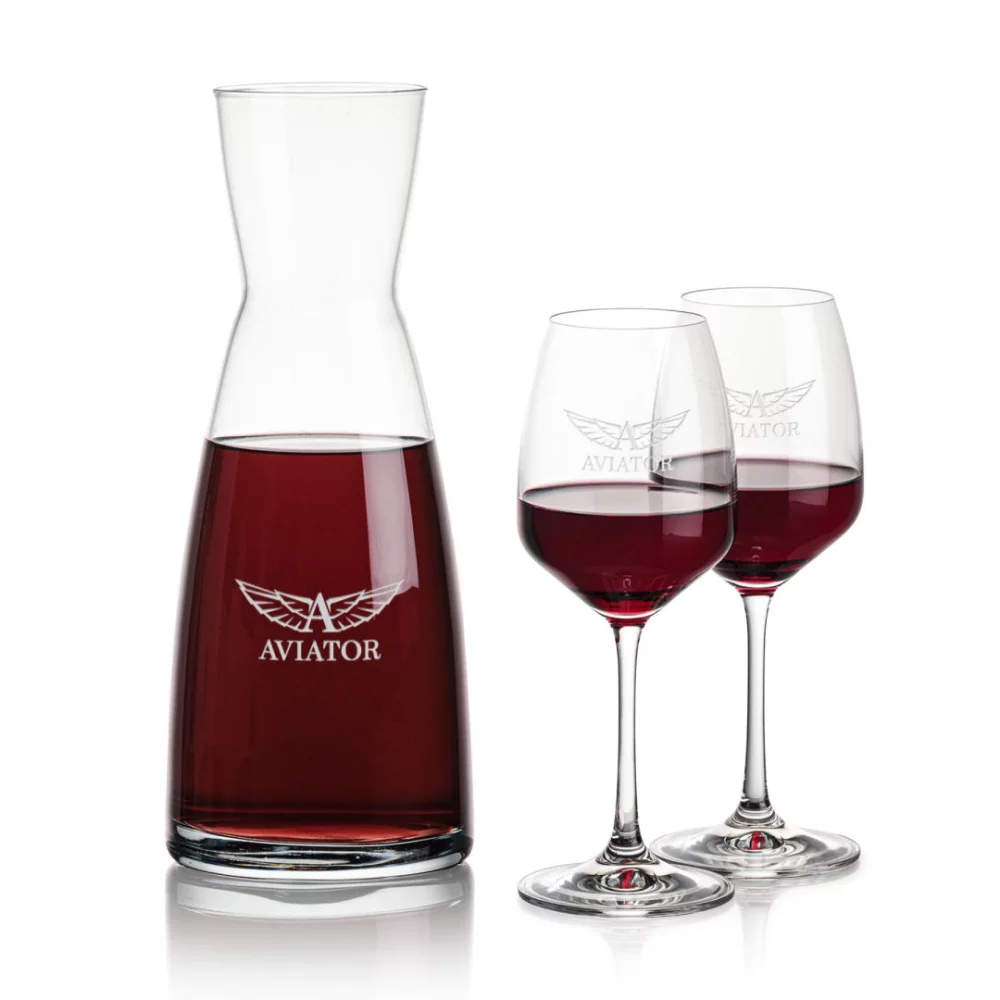 Carafe Winchester et 2 verres à vin Oldham