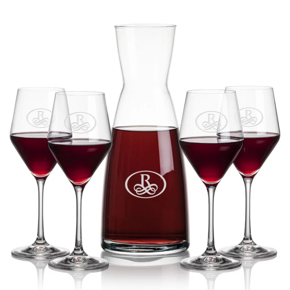 Carafe Winchester et 4 verres à vin Bengston