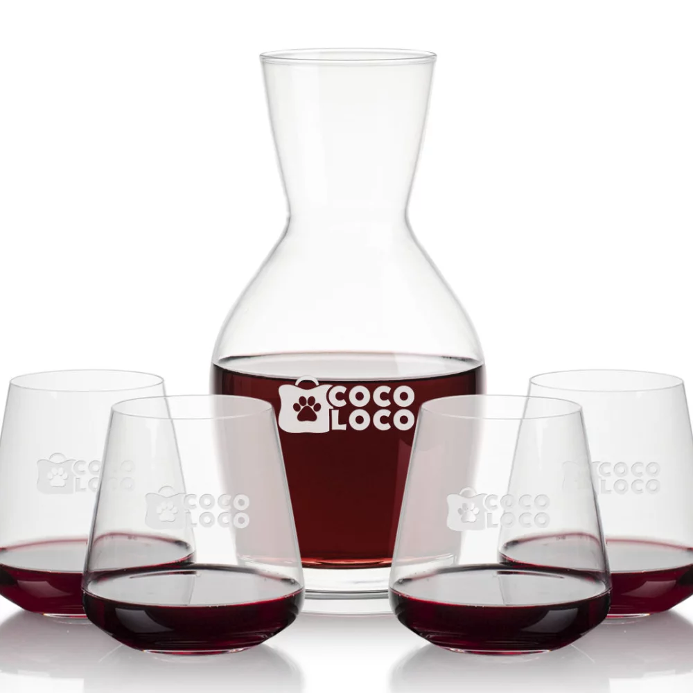 Westwood Carafe & 4 Crestview Stemless