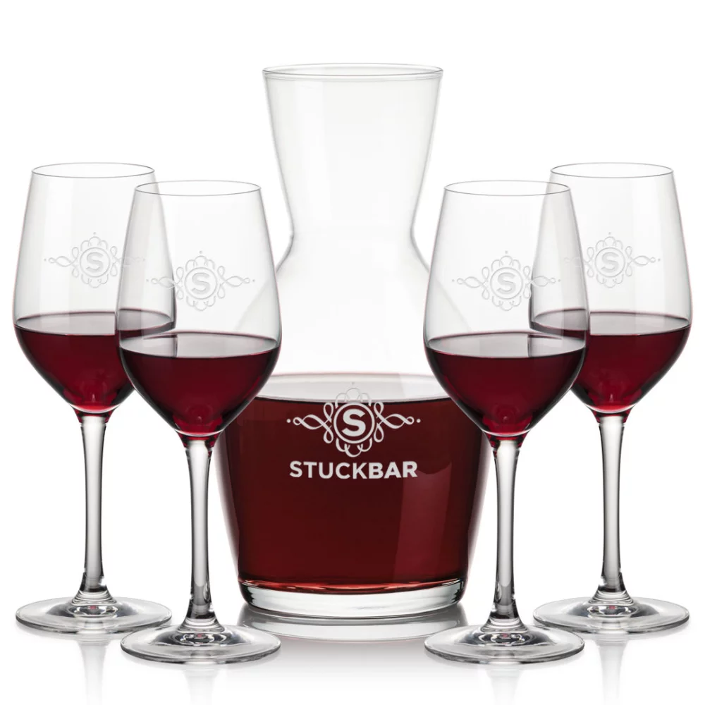 Carafe Westwood et 4 verres à vin Lerthbridge