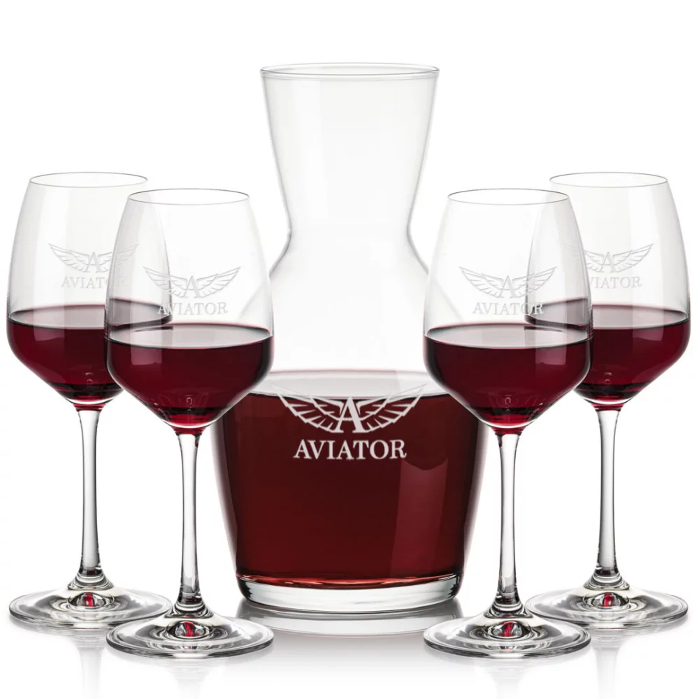 Carafe Westwood et 4 verres à vin Oldham