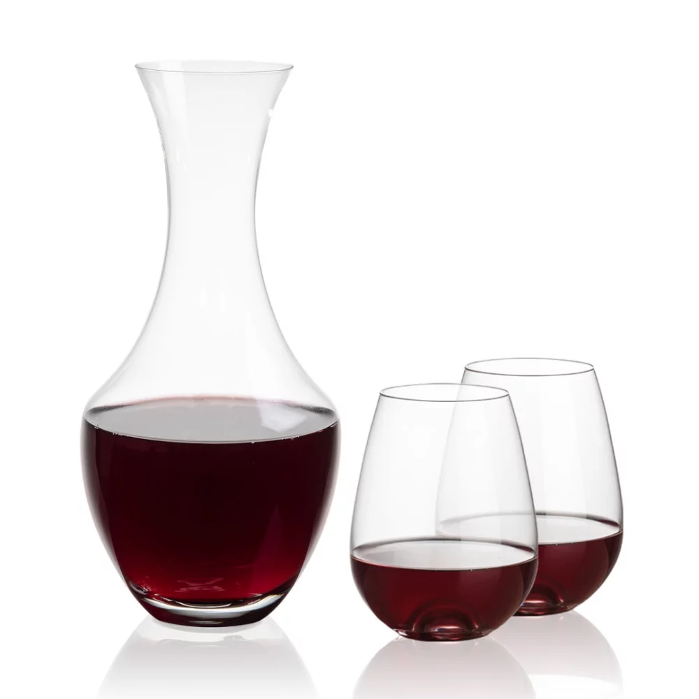 Carafe Oldham et 2 verres sans pied Edderton