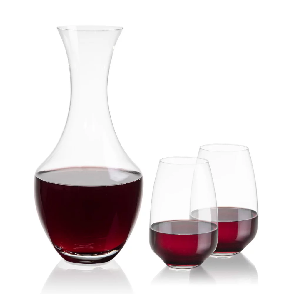 Carafe Oldham et 2 verres sans pied Oldham