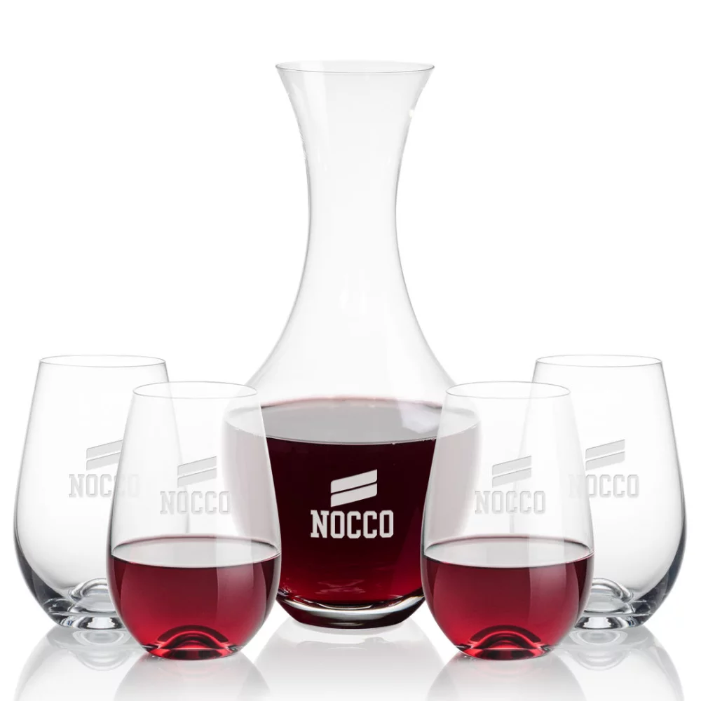 Carafe Oldham et 4 verres sans pied Boston.