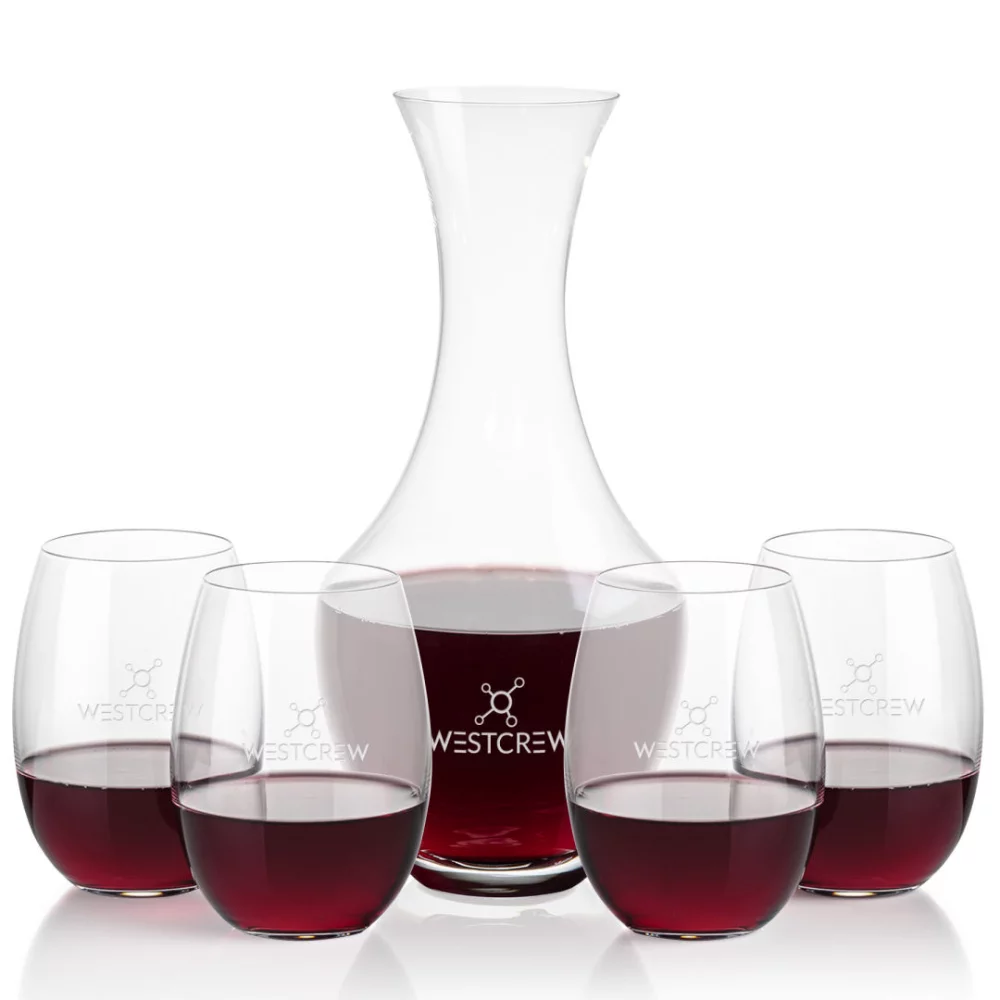 Carafe Oldham et 4 verres sans pied Carlita