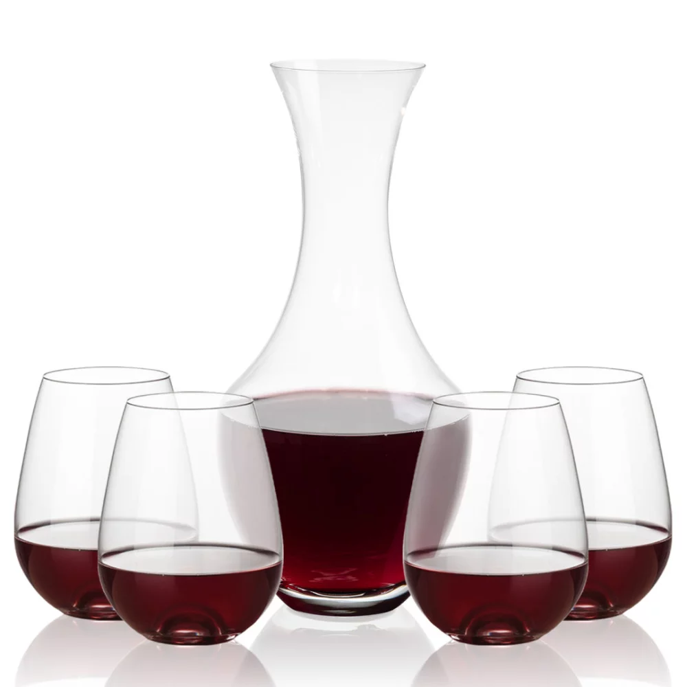 Oldham Carafe & 4 Edderton Stemless