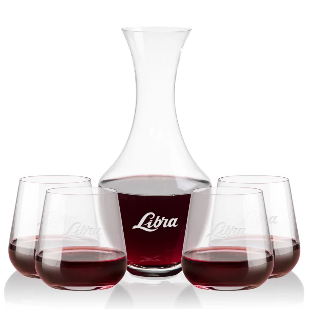 Carafe Oldham et 4 verres sans pied Howden.