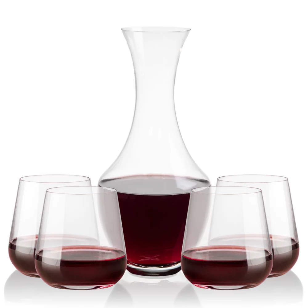 Carafe Oldham et 4 verres sans pied Howden.