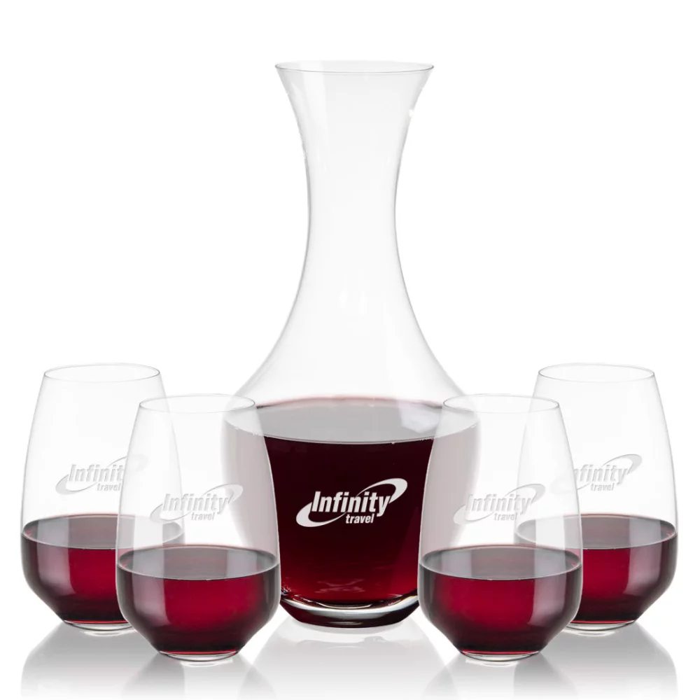 Carafe Oldham et 4 verres sans pied Oldham