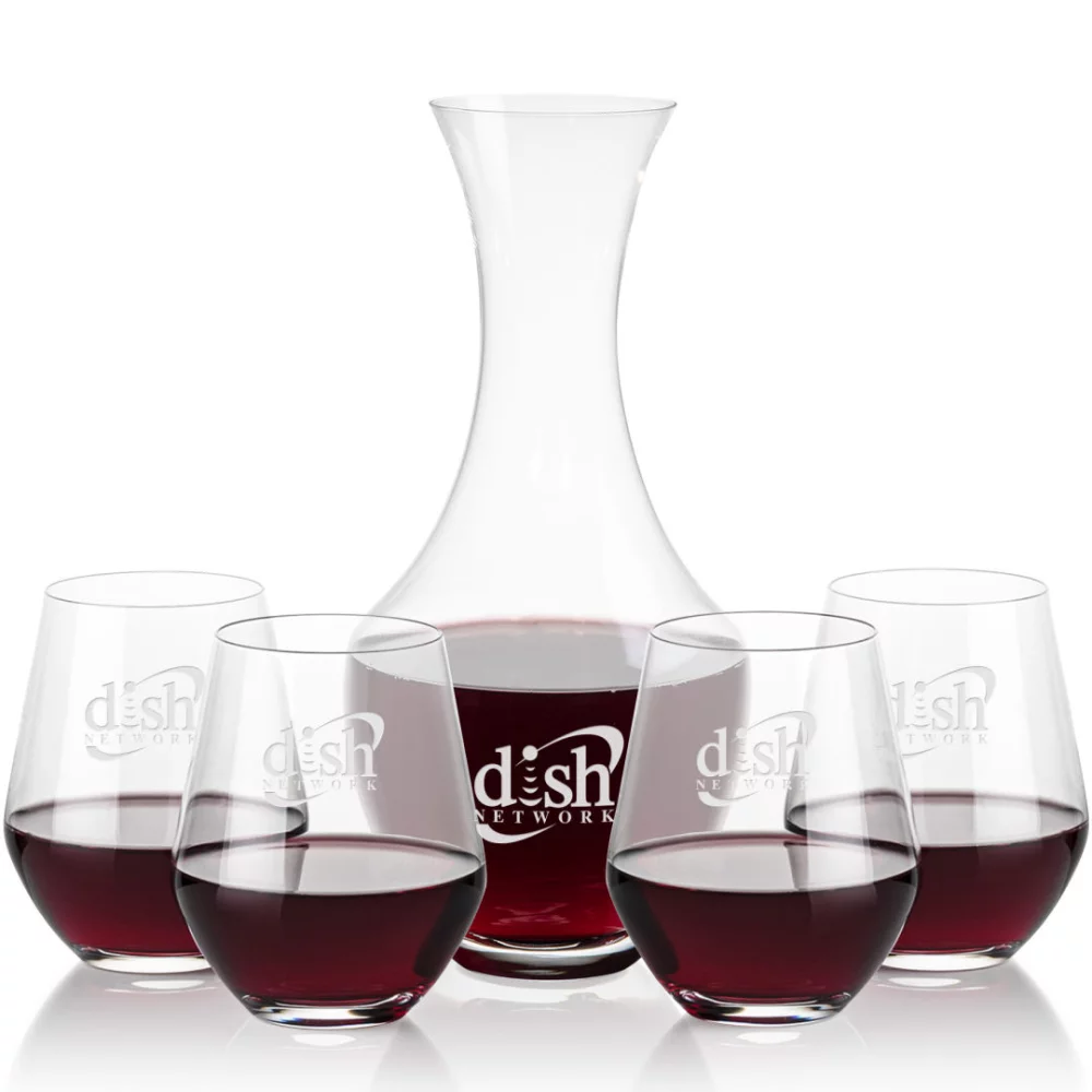 Carafe Oldham et 4 verres sans pied Reina.