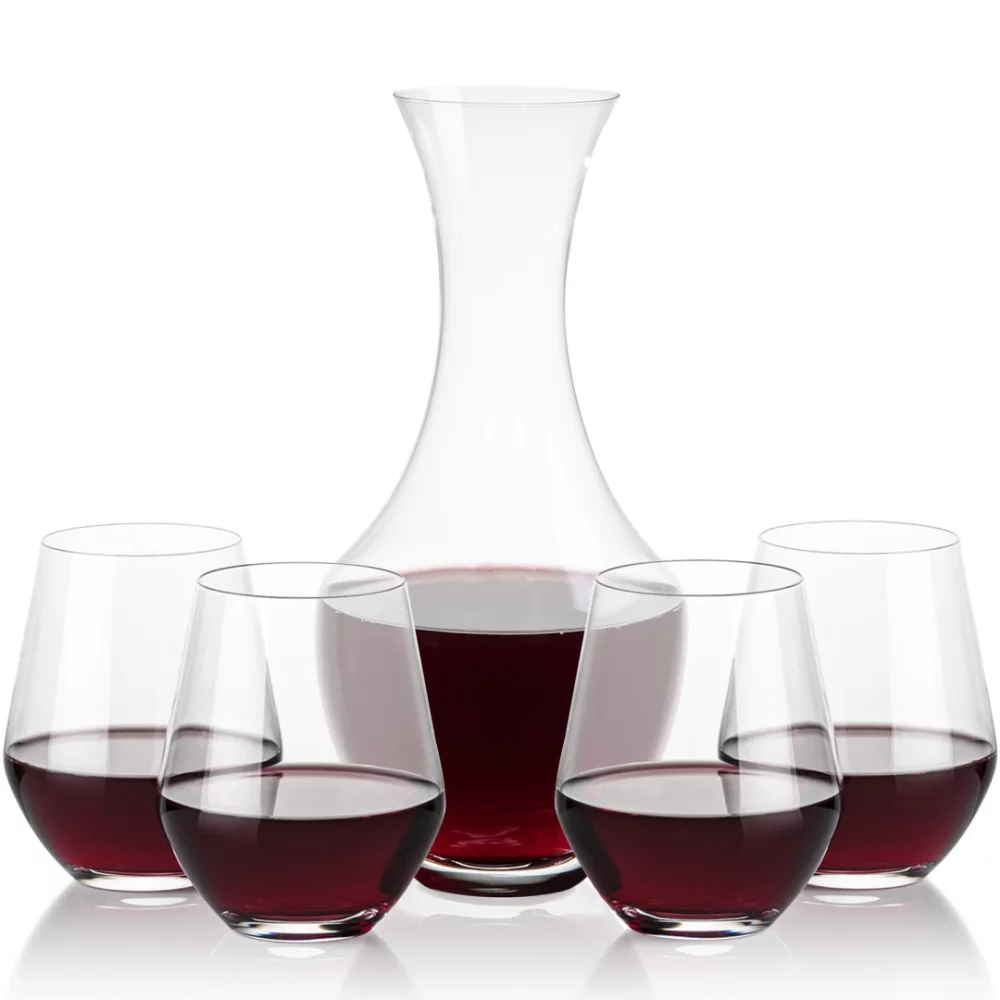 Carafe Oldham et 4 verres sans pied Reina.