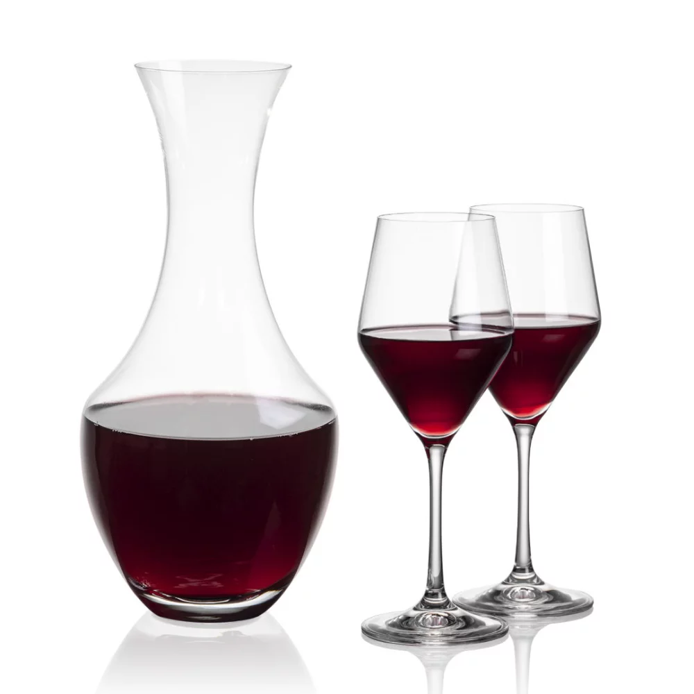 Carafe Oldham et 2 verres à vin Bengston