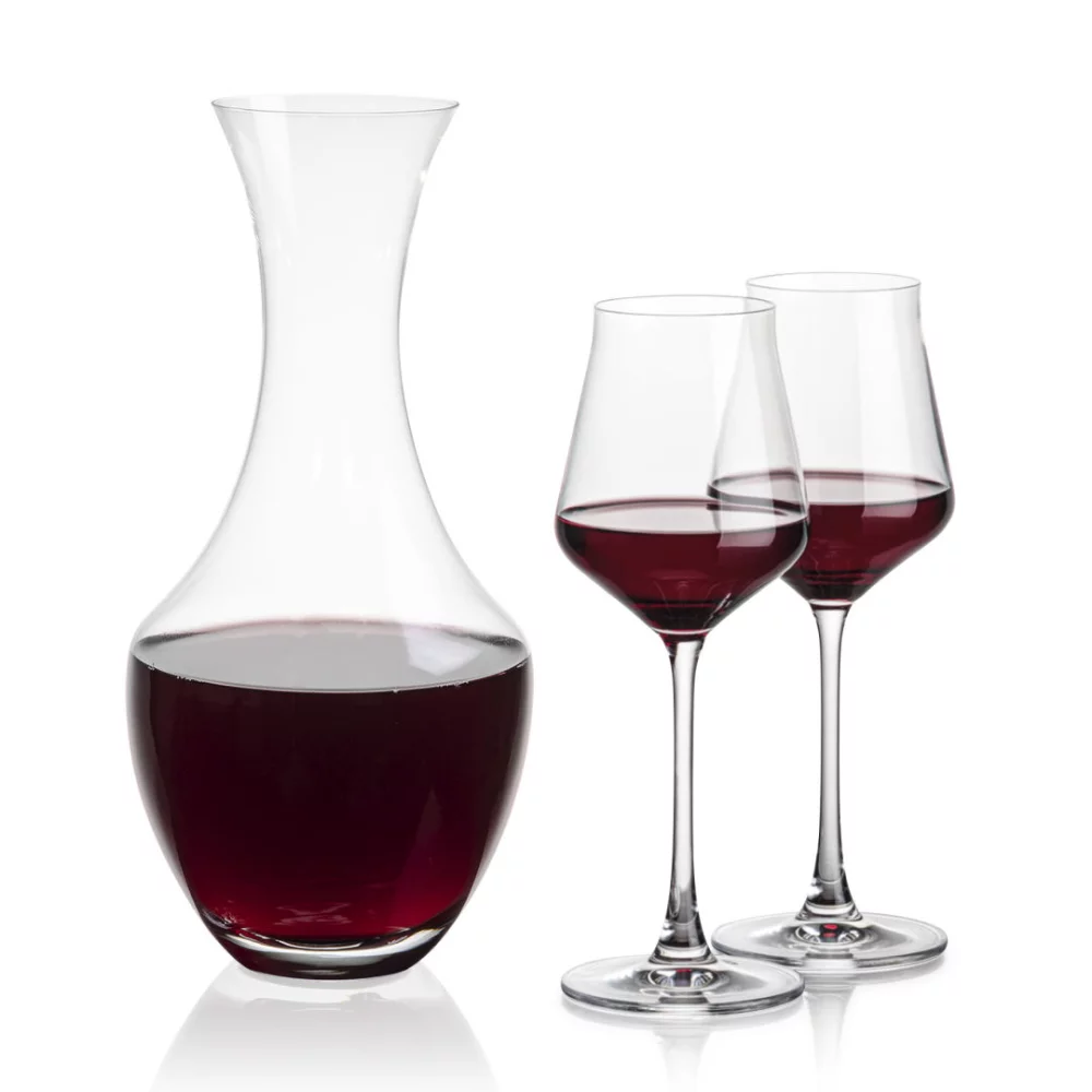 Carafe Oldham et 2 verres à vin Bretton