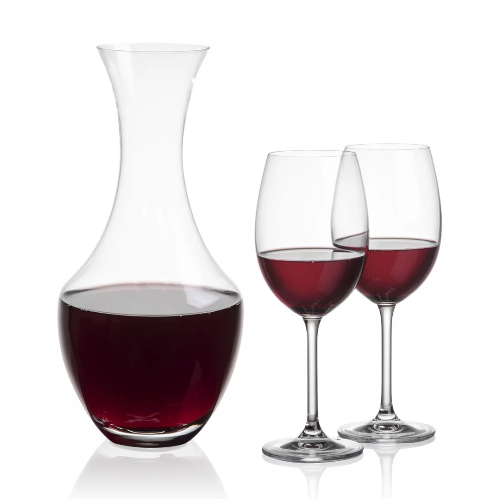 Oldham Carafe & 2 Coleford Wine