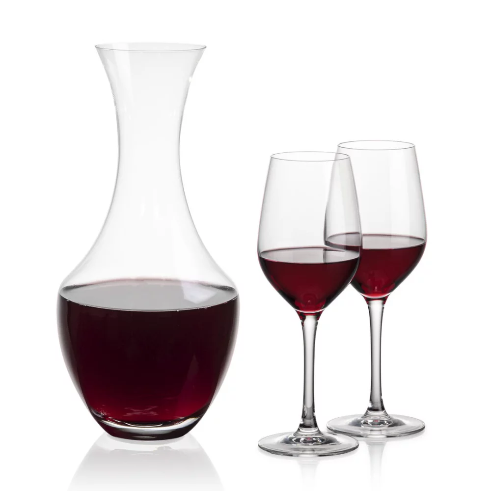 Carafe Oldham et 2 verres à vin Lethbridge