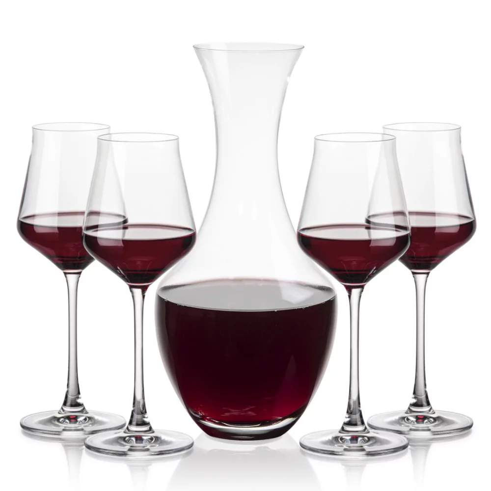 Carafe Oldham et 4 verres à vin Bretton