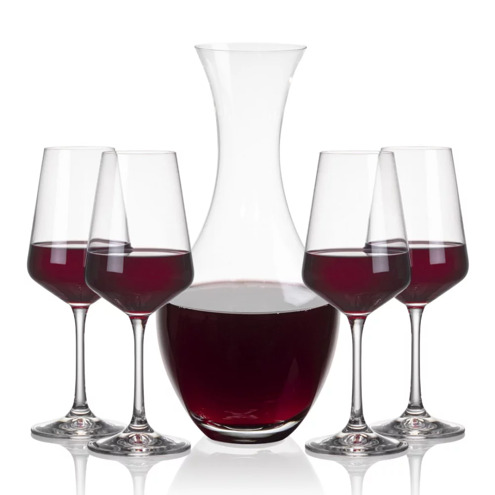 Carafe Oldham et 4 verres à vin Cannes