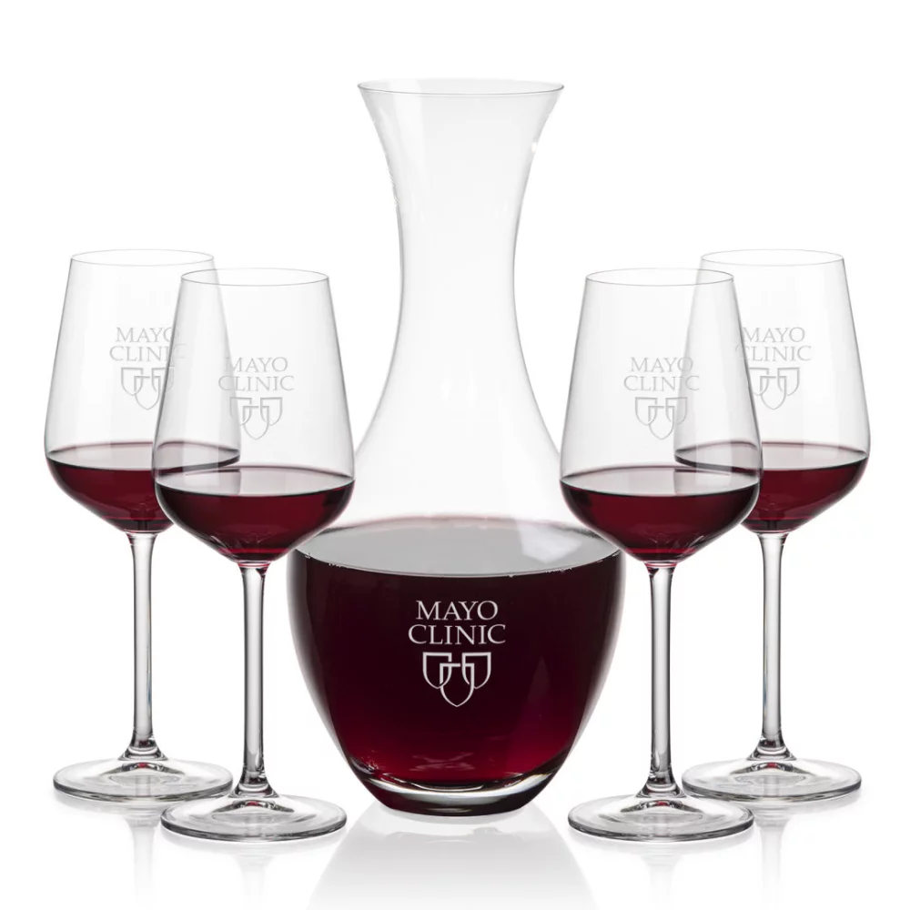 Carafe Oldham et 4 verres à vin Elderwood