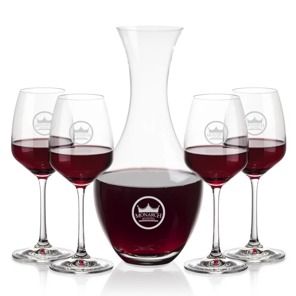 Carafe Oldham et 4 verres à vin Oldham