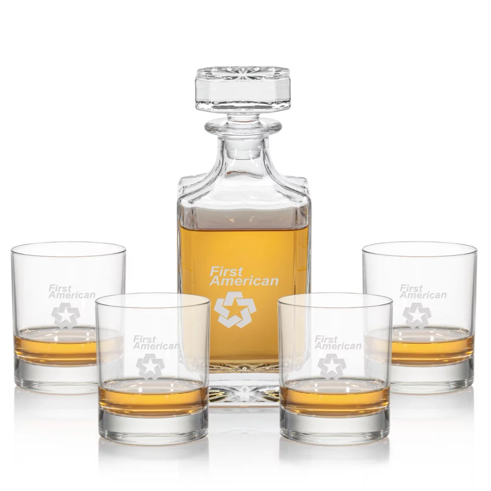 Carafe Matlock et 4 verres à whisky.