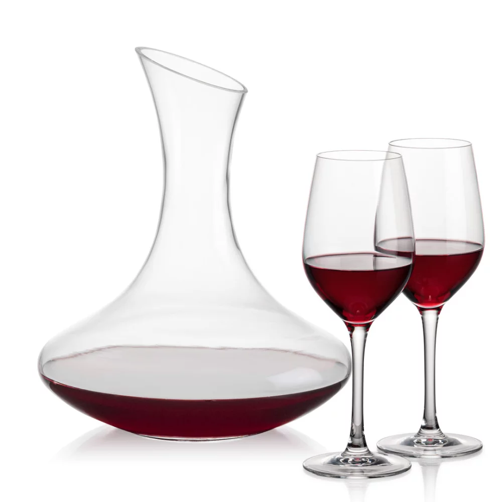 Carafe Hampton et 2 verres à vin Lethbridge