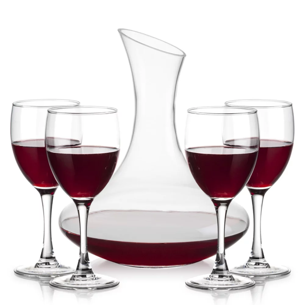 Hampton Carafe & 4 Carberry Wine