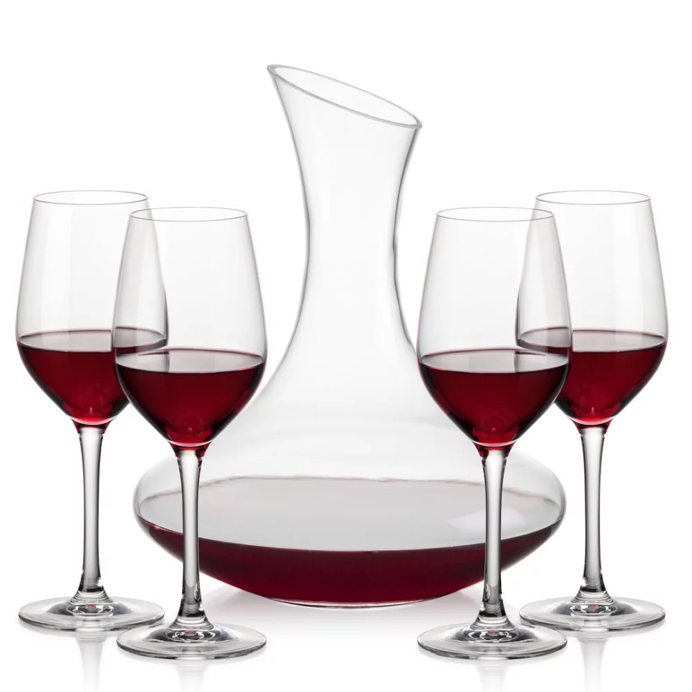 Carafe Hampton et 4 verres à vin Lethbridge