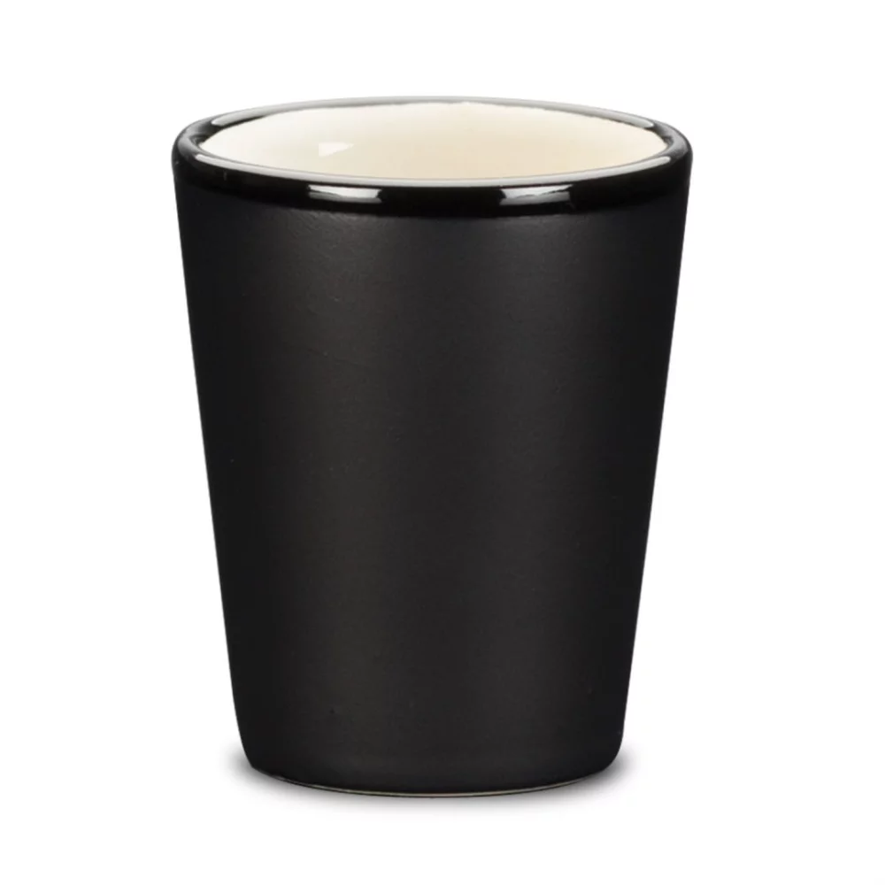 Balmes Ceramic Shot - 1½ oz Matt Black/White