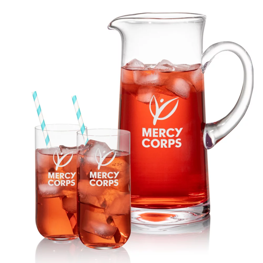 Pichet Malden et 2 verres hauts Belmont.