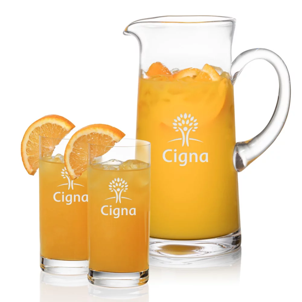 Pichet Malden et 2 verres hauts Franca.