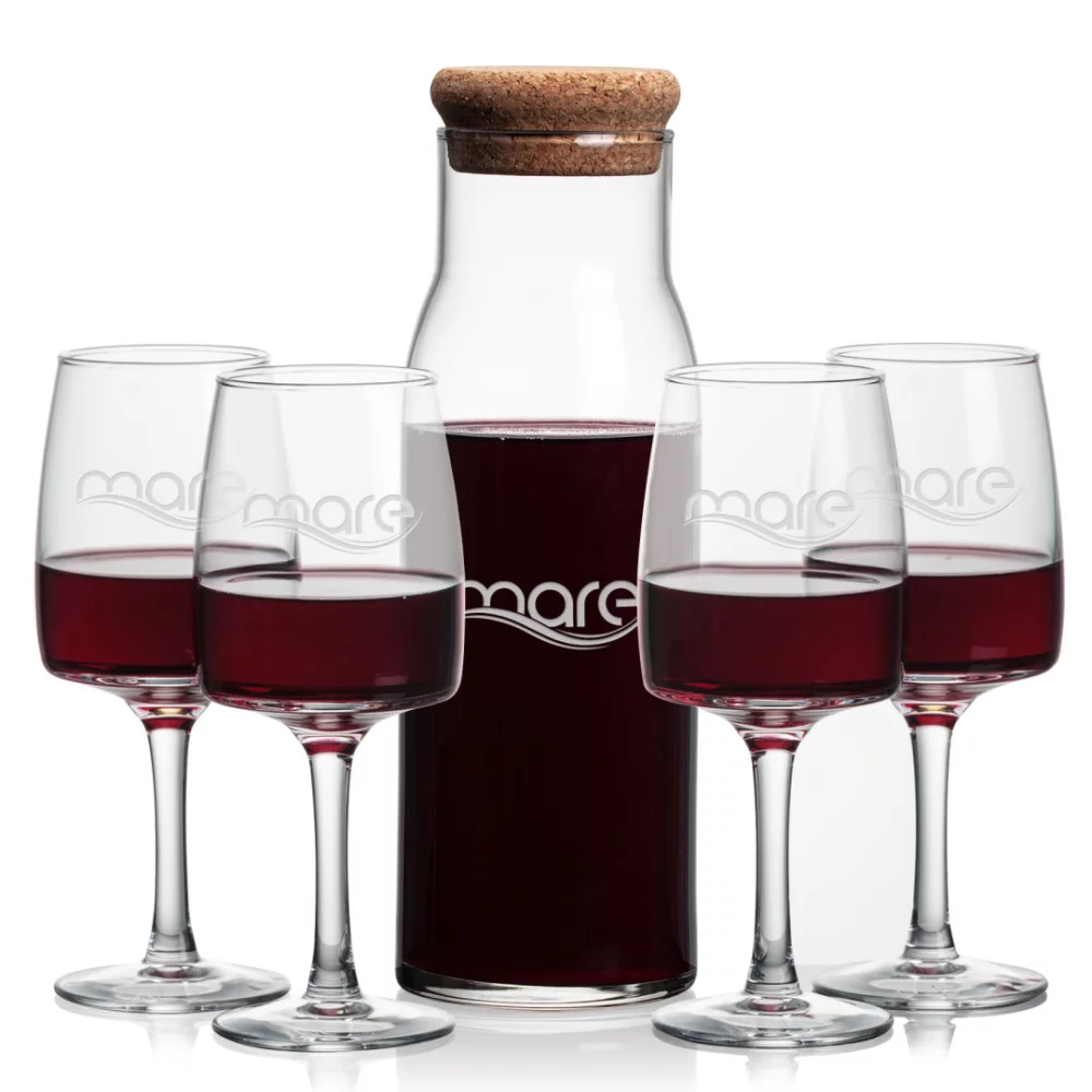 Carafe Aviston et 4 verres à vin Cherwell