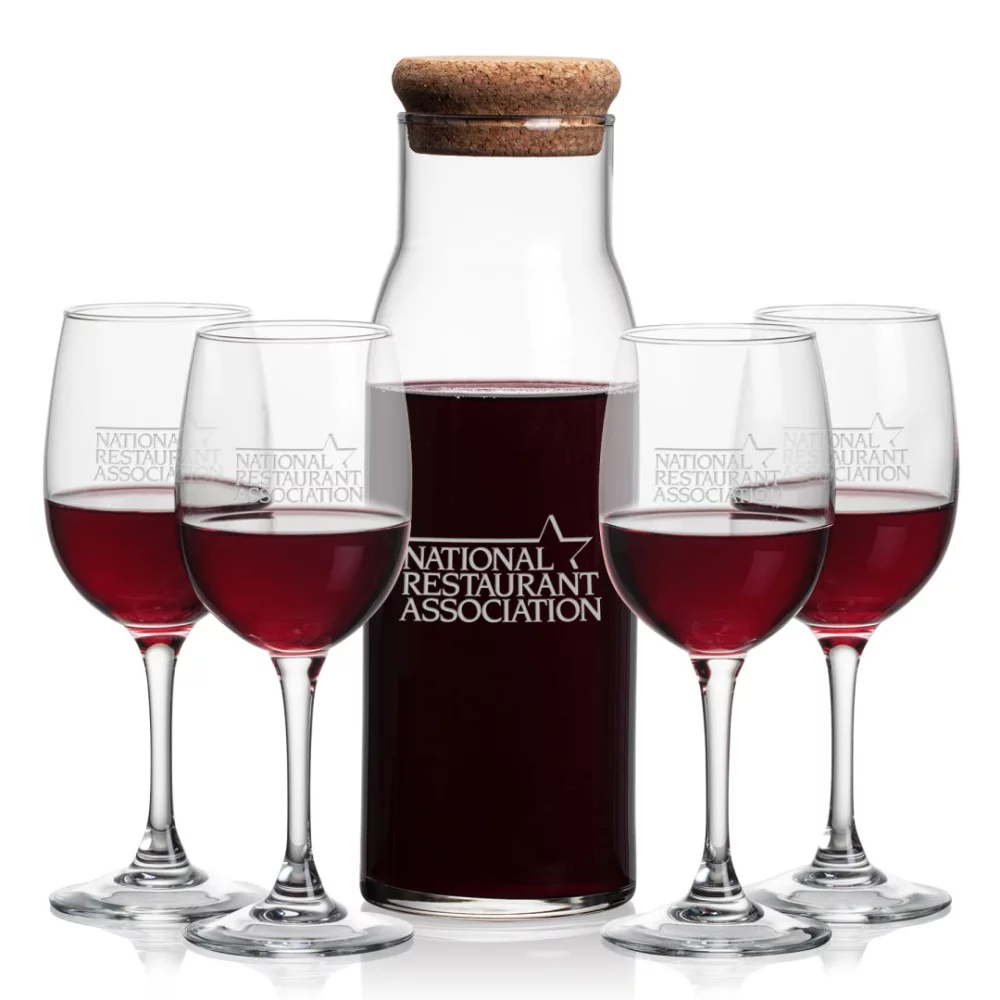 Carafe Aviston et 4 verres à vin Farnham