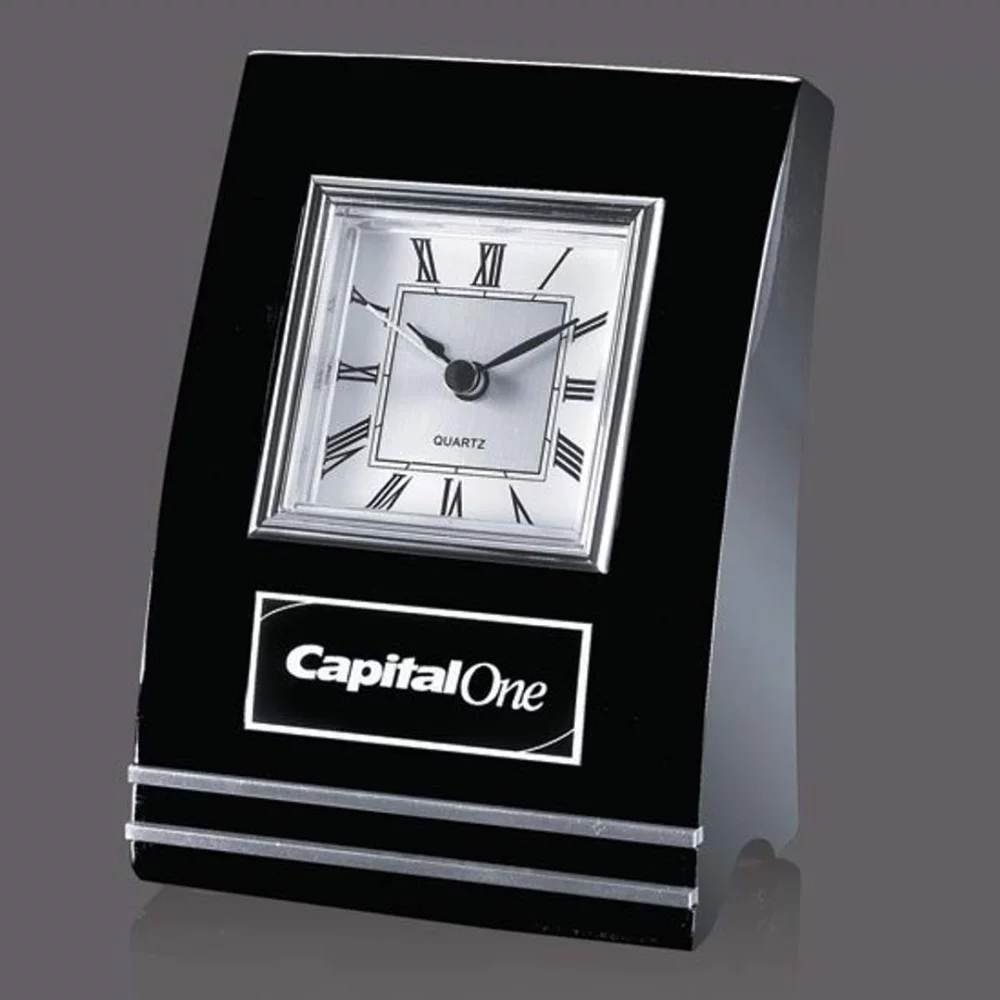 Wickham Clock - Black/Aluminum 6½"