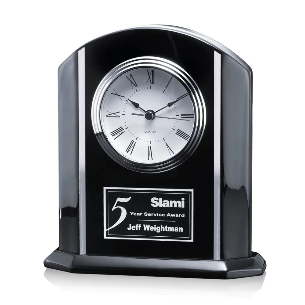 Putman Clock - Black/Aluminum 7-7/8"