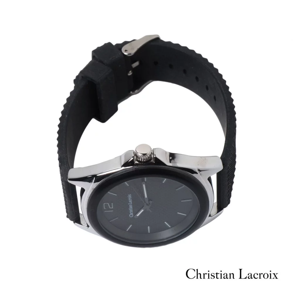 Montre en caoutchouc Christian Lacroix® Rhombe - Noir